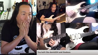 Reaction or Battle Davie504 vs The Dooo FAKE GIRLS Guitarists FIGHT on Omegle [upl. by Rosy211]