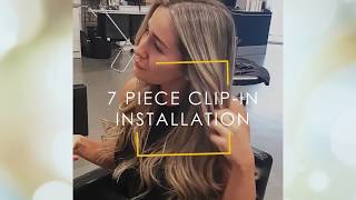 7 Piece ClipIn Hair Extension Installation [upl. by Kevyn]