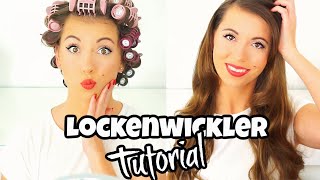 Voluminöse Locken mit Heizwicklern I Lockenwickler Tutorial [upl. by Kowatch]