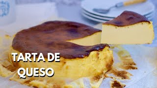 Tarta de queso cremosa por dentro  Tarta la viña fácil y rica [upl. by Knowland715]