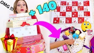 140 REGALI 🎁 UNBOXING GIGANTE CALENDARI DELL’ AVVENTO 2017 [upl. by Irual943]