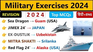 Exercise 2024 Current Affairs  Current Affairs Updated 2024  Navy Army Airforce  Indologus [upl. by Eolande]