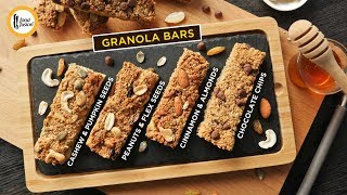 Granola Bars 4 exciting ways Recipe By Food Fusion [upl. by Odnomyar142]