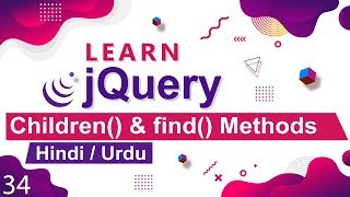 jQuery Children amp Find Method Tutorial in Hindi  Urdu [upl. by Dorotea869]