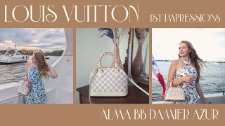 Louis Vuitton Alma BB in Limited Edition DA  Review Wear amp Tear  What Fits Inside [upl. by Yrrehs]