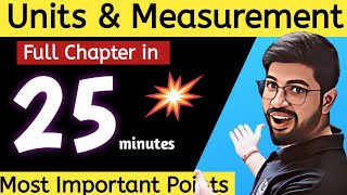 Units and Measurement Class11 One Shot  Chapter 2 Physics Class 11  Dimensional Formula  One Shot [upl. by Ahkos306]