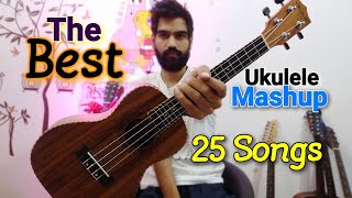 25 SONGS🔥  Ultimate UKULELE MaSHUP  Learn Ukulele in 20 minutes  Very easy to learn Hindi lesson [upl. by Aynik]