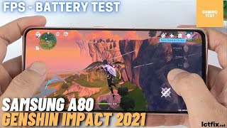 Samsung Galaxy A80 Genshin Impact Gaming test 2021  Snapdragon 730 8GB RAM [upl. by Sarnoff990]