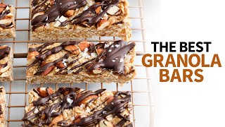 The Best Homemade Granola Bars only 4 ingredients [upl. by Nowed816]