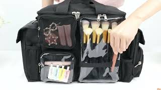 Large Capacity Hair Tools Travel Waist Bag with Multi Pockets and Adjustable Dividers [upl. by Navek]