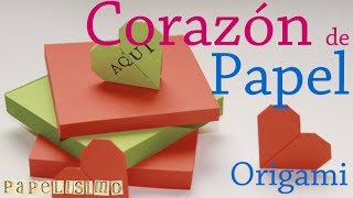 Corazón Papel Origami 3 minutos [upl. by Ibson]