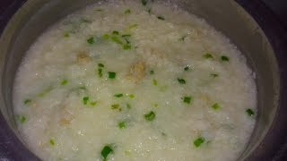 Chinese Chicken And Rice Porridge  Chicken Soupy Rice Recipe  Congee Recipe [upl. by Aroc908]