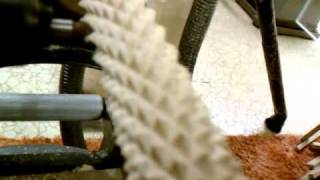 Home Built CNC Woodworking Lathe  First Attempt Crosshatch Carving [upl. by Llain130]