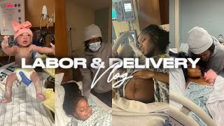 LABOR amp DELIVERY VLOG  37 WEEKS REAL amp RAW [upl. by Ahsinauj]