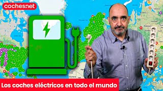 Coches eléctricos en el mundo ¿En qué mercados se venden más Review en español  cochesnet [upl. by Enialedam]