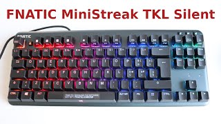 Fnatic miniSTREAK TKL Silent LED Backlit RGB Mechanical Gaming Keyboard [upl. by Anerdna274]