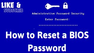 How to Reset a BIOS Password [upl. by Franni]