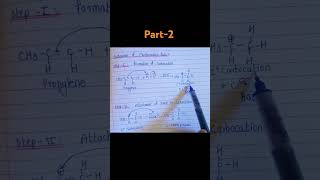 Mechanism of Markovnikov Rule organicreaction scienceexplained chemistry [upl. by Leighland]