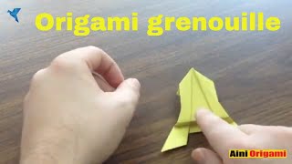 Origami grenouille qui saute  Origami Facile [upl. by Nomyad]