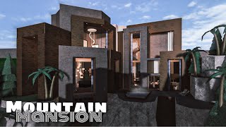 Bloxburg Mansion Mountain Luxury Modern House NO LARGEPLOT  House Build [upl. by Anawk]