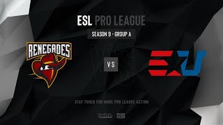 Renegades vs eUnited  ESL Pro League Season 9 NA map1  deoverpass SSW amp MintGod [upl. by Bachman966]