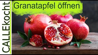 Granatapfel richtig entkernen Ohne quotSauereiquot sicher aufschneiden [upl. by Anitnauq325]