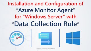 Azure Monitor  Deploy Azure Monitor Agent on Windows Servers  Data Collection Rule  Tutorial [upl. by Lahsiv]