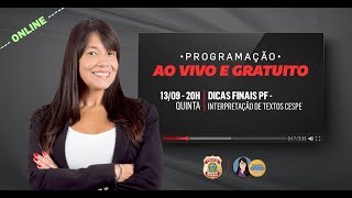 DICAS FINAIS PF Interpretação de Textos Cespe [upl. by Cynara]