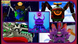 Sonic Colors DS  All Boss Encounters  NO DAMAGE [upl. by Llenyl]