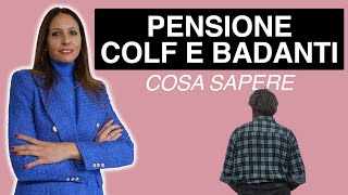 Pensione Colf e Badanti cosa sapere [upl. by Aicatsanna]