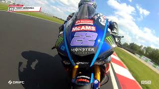 Bennetts British Superbikes RD3 Donington Park  Race 2 onboard highlights [upl. by Ecilegna]