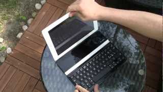 Das Logitech Ultrathin Keyboard Cover fürs iPad  Video [upl. by Nauqahs665]