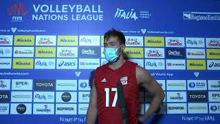 VNL Postmatch Interview Outside attacker Thomas Jaeschke [upl. by Ahsaet834]