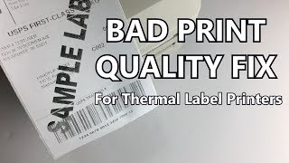 How to print clear dark shipping label for Thermal Label Printer 3 Ways to fix Bad Printing Quality [upl. by Direj]