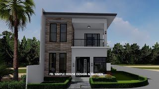 SIMPLE HOUSE DESIGN IDEA  7 X 9 Meters 23 ft by 30ft with 3 bedrooms [upl. by Ahsineg]