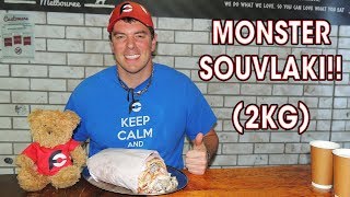 Monster GREEK Souvlaki Challenge in MELBOURNE Australia [upl. by Meadow367]