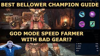 Bellower Farming 123  Raid Shadow Legends Guide  Farm Build Gear  Artifacts  Spider Discussion [upl. by Kciredorb]