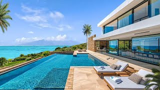 4K Coastal Elegance  Modern Beachfront Oasis with Stunning Pool and Breathtaking Seascapes [upl. by Toll]