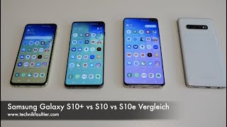 Samsung Galaxy S10 vs S10 vs S10e Vergleich [upl. by Spaulding]