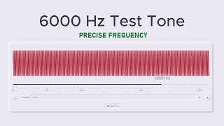 6000 Hz Precise Test Tone Sine Wave Sound [upl. by Harte]