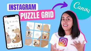 How to make an INSTAGRAM PUZZLE feed with Canva  FREE fun and easy [upl. by Letsirc]