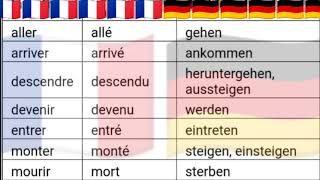 Französisch und Deutsch Verben Partizip II Participe passé germangrammar französisch français [upl. by Iolenta]