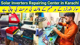 Solar Inverter Repairing Centre in Karachi  How to Repair Solar inverter javedpakistanivlogs [upl. by Sotsirhc]