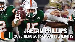 Jaelan Phillips 2020 Regular Season Highlights  Miami DL [upl. by Adehsar]