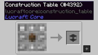 How to craft the Construction Table in LucraftCore [upl. by Rovert]