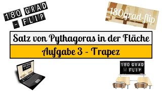 5 Satz von Pythagoras in der Fläche  Gleichschenkliges Trapez [upl. by Seem301]