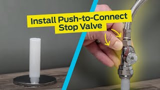 How to Install PushtoConnect Supply Stop Valve for PEX pipe [upl. by Fax]