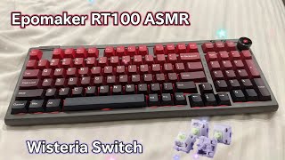 Epomaker RT100 ASMR  typing soundtest  Linear Wisteria switch  Fullsize Keyboard [upl. by Sikras100]