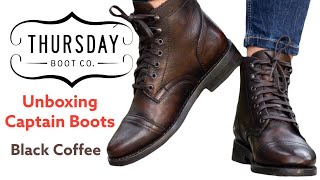 Unboxing Thursday Captain Boots Black Coffee Women [upl. by Notnel]