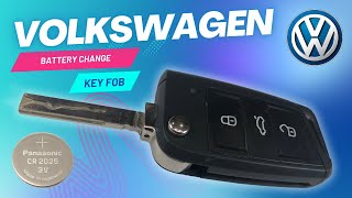 BEST and SAFE  How to change VW remote key battery  Volkswagen Golf Polo Passat Jetta Caddy MK7 [upl. by Otiragram818]